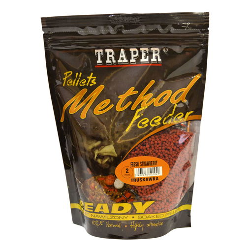 Image sur Pelety Traper Method Feeder Ready 500g, Jahoda