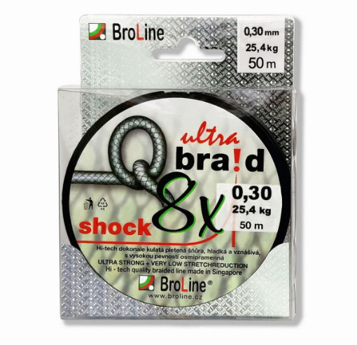 Bild von BroLine Q braid 8x SHOCK 50m, 0.25mm 19.7kg