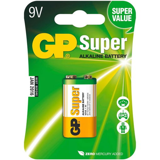 Bild von Baterie GP Super Alkaline 1604A 9V, blistr 1ks