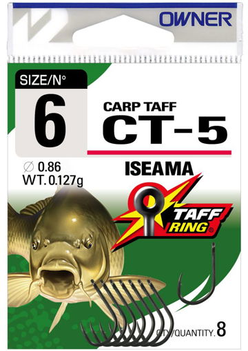 Obrázek Owner CT-5 Carp Taff Iseama, vel.2 (8ks)