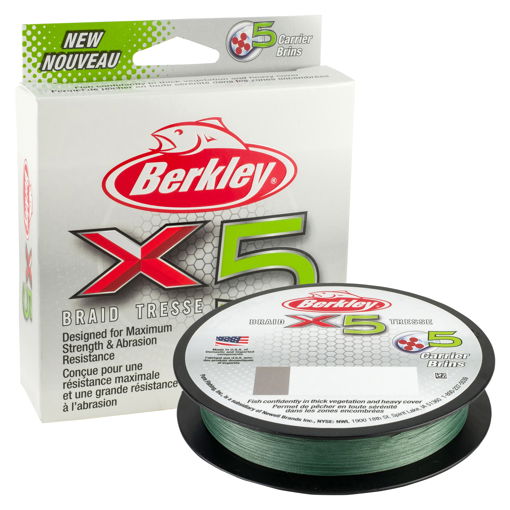 Bild von Berkley X5 Braid Low-Vis Green 150m, 0.08mm 7.6kg