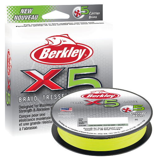 Image sur Berkley X5 Braid Flame Green 150m, 0.08mm 7.6kg