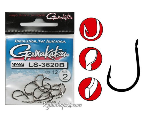 Bild von Gamakatsu LS-3620B Hook, vel.2/0 (10ks)