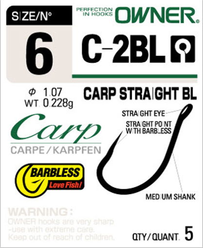 Bild von Owner C-2BL Carp Liner, vel.2 (5ks)