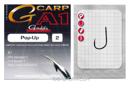 Obrázek Gamakatsu A1 G-Carp Pop-Up Hook, vel.4