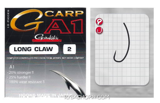 Image sur Gamakatsu A1 G-Carp Long Claw Hook, vel.2