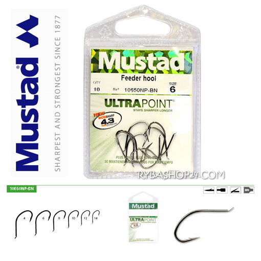 Bild von Mustad UltraPoint 10650NP-BN Feeder, vel.4