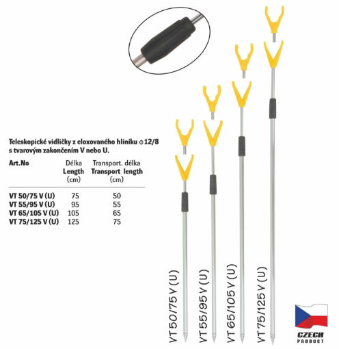 Picture of Vidlička teleskopická VT 75/125cm "U" zadní