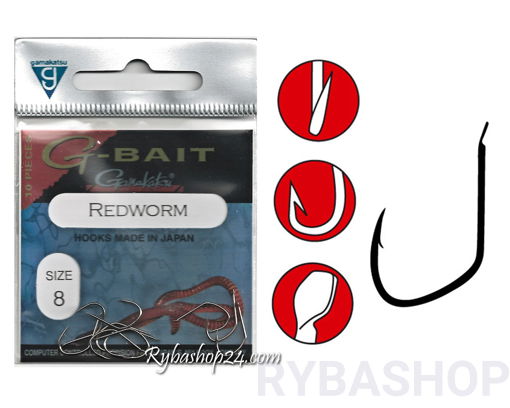 Gamakatsu G-Bait Redworm Hook