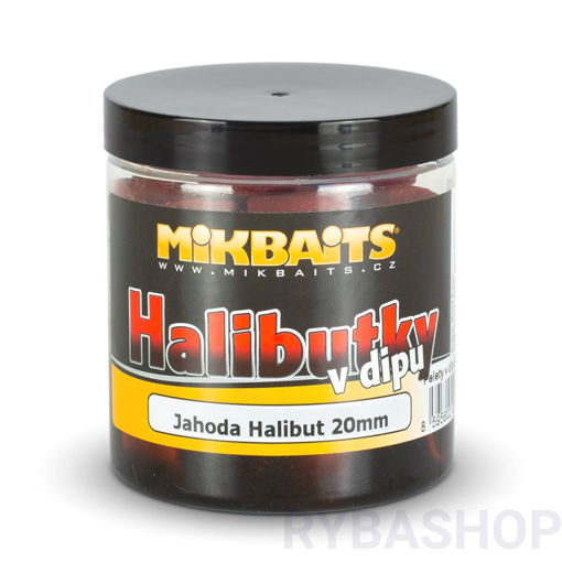 Bild von Halibutky v dipu 250ml Jahoda Halibut 20mm