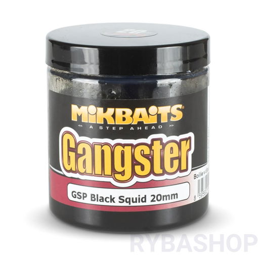 Gangster boilie v dipu 250ml GSP Black Squid 20mm