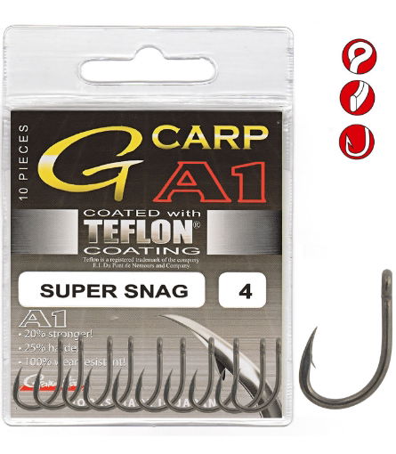 Gamakatsu G-Carp A1 PTFE Super Snag Hook #6