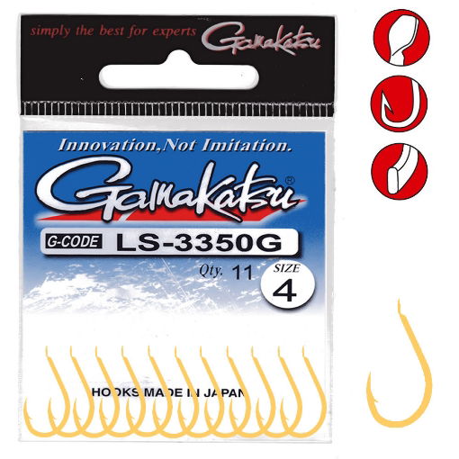 Gamakatsu LS-3350G Hook #4 11ks