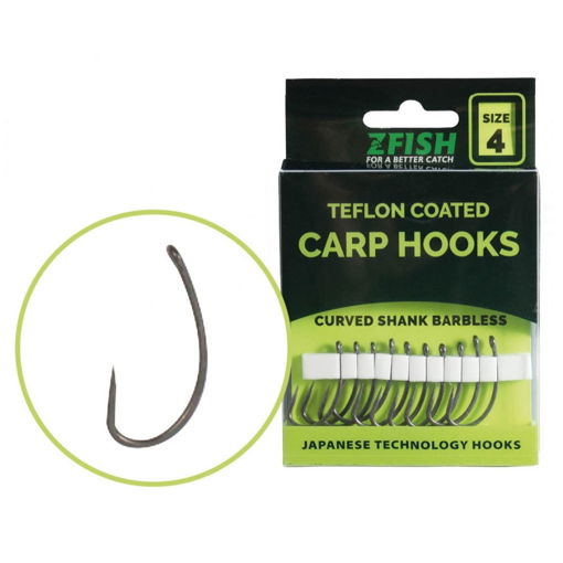 Zfish Teflonové háčky Curved Shank BL