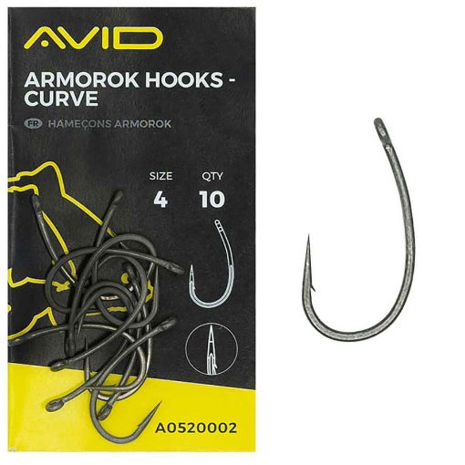 Avid Carp Armorok Curve Hooks #4 Barbed