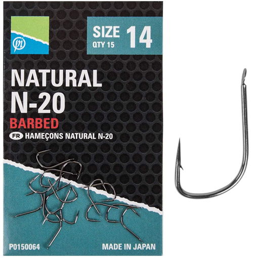 Image sur Preston Innovations Natural N-20 Hooks #18 15pcs