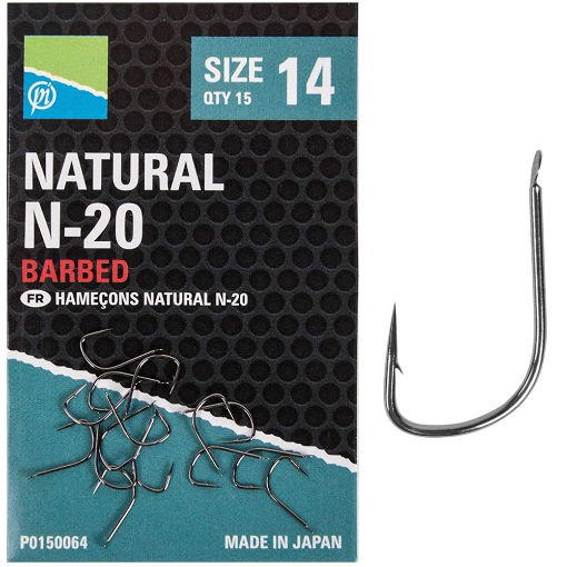 Obrázek Preston Innovations Natural N-20 Hooks #16 15ks