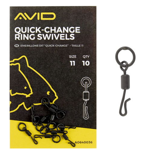 Image sur Avid Carp Outline Quick Change Ring Swivels #11