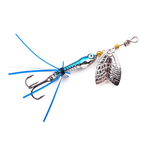 Bild von Larva Mayfly Micro Spinner TR 5cm Chrome Blue