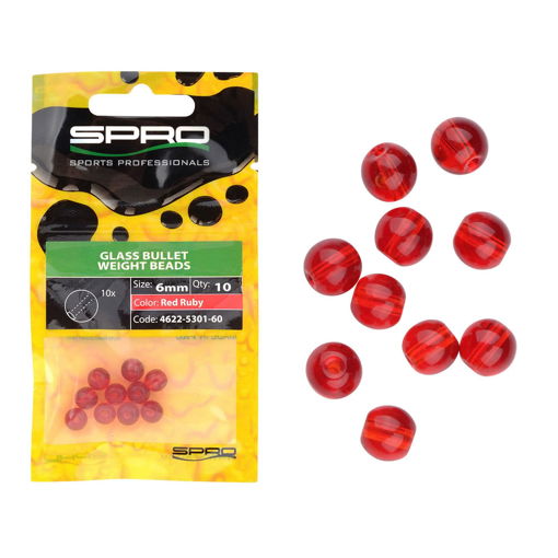 Bild von SPRO Round Smooth Glass Beads 4mm Red Ruby