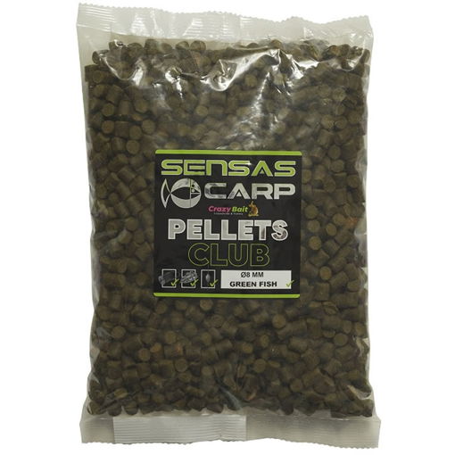 Bild von Sensas Pellets Club Grün Fisch 10kg 8mm