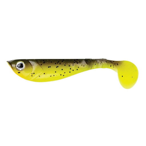 Picture of Berkley Pulse Shad 8cm 4pcs Brown Chartreuse